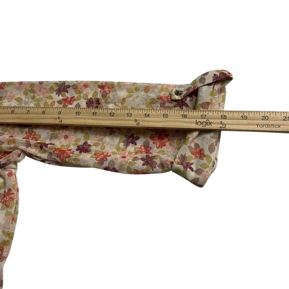 Cocomo Womens Blouse Size 2X Floral Pintuck Stretch Pullover Rolled Tab Sleeves - Picture 11 of 11